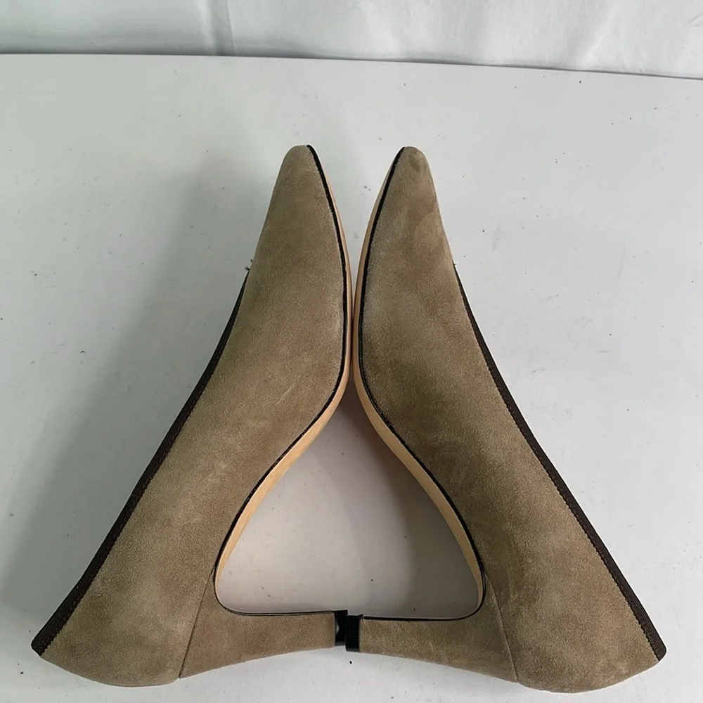Nwob Vaneli tan and brown pointed toe suede pumps